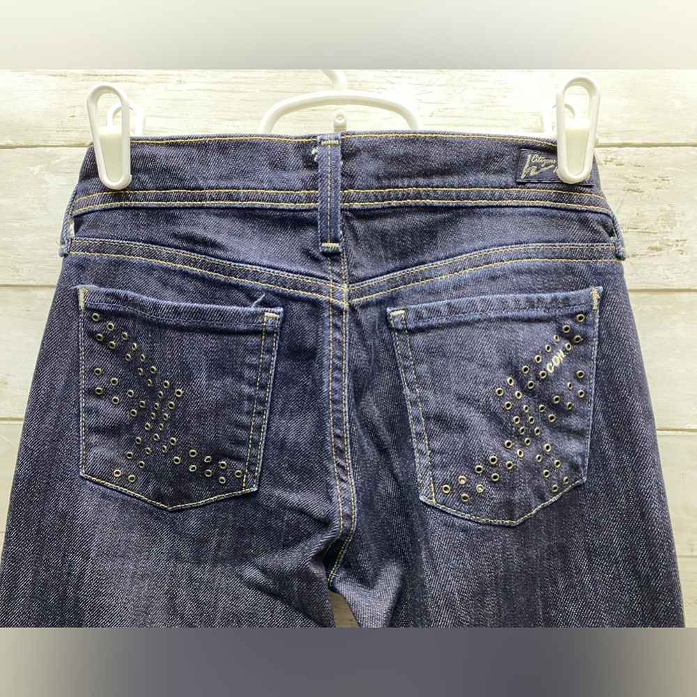 Citizens of Humanity Electric Guitar Grommet Stretch Bootcut Flare Jeans 25 x 33 - Picture 4 of 16